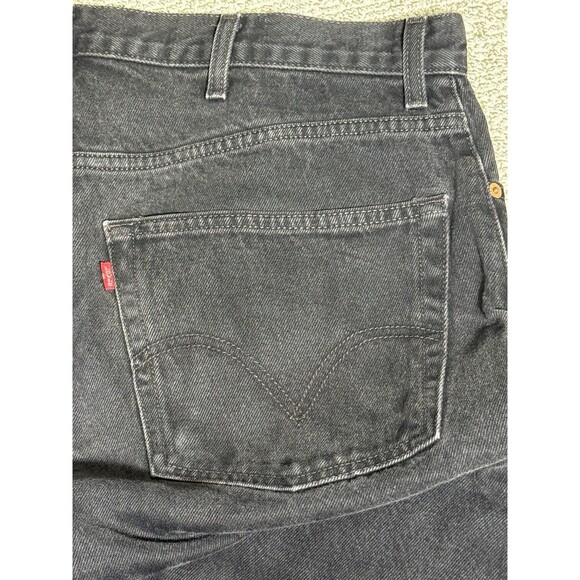 Levi 505 Men’s Jeans 38x32 Black Regular Fit High Rise - Picture 3 of 9